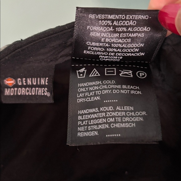 Harley-Davidson Black Hat with Orange Script - Picture 6 of 6